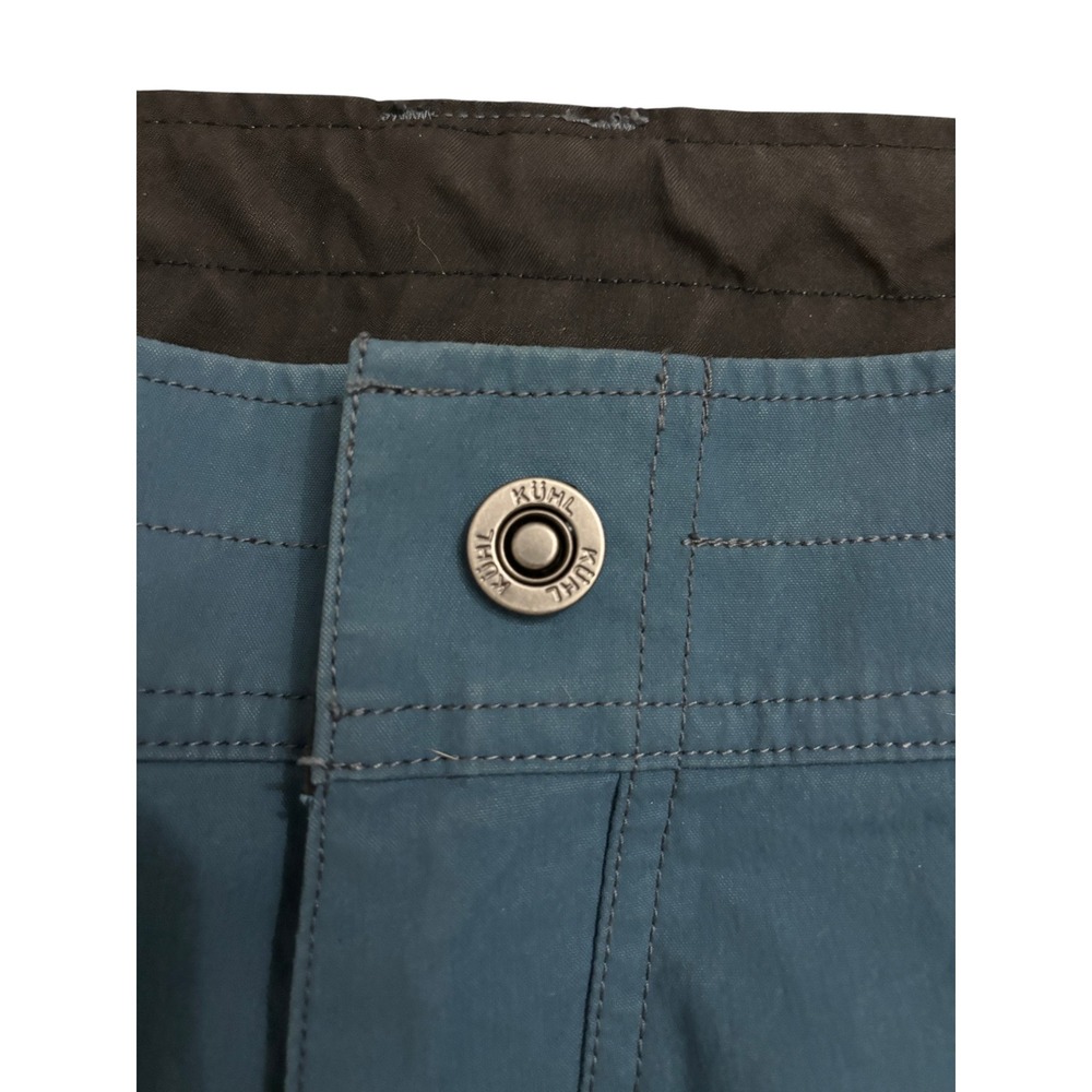 KÜHL Renegade Cargo Hiking Shorts Mens 33 Blue Outdoor Trail Utility Patina Dye - Picture 5 of 12